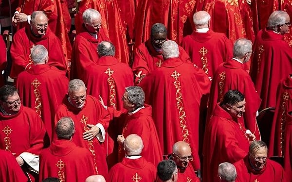 President Donald Trump and First Lady Melania Trump attend the funeral Mass for Pope Francis, Saturday, April 26, 2025, at St. Peter's Basilica in Vatican City, Rome (Official White House photo by Andrea Hanks)
