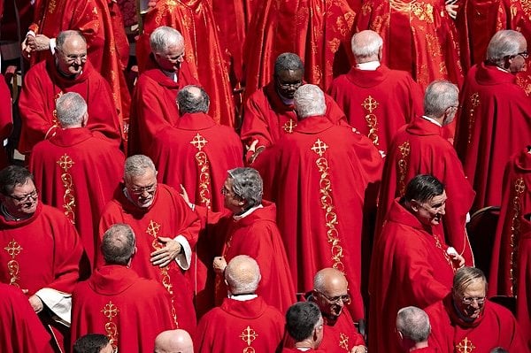 President Donald Trump and First Lady Melania Trump attend the funeral Mass for Pope Francis, Saturday, April 26, 2025, at St. Peter's Basilica in Vatican City, Rome (Official White House photo by Andrea Hanks)