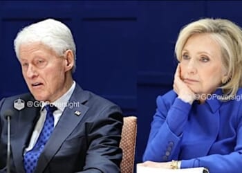 Bill and Hillary Clinton provide depositions in connection with Jeffrey Epstein in February 2026 (Video screenshots)