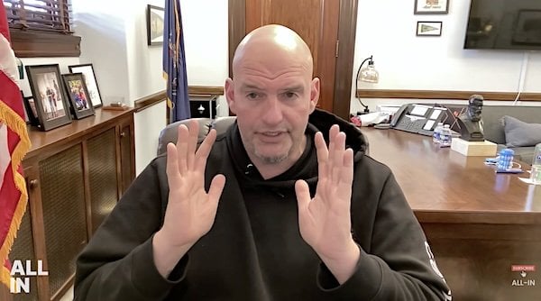 U.S. Sen. John Fetterman, D- Pa. (Video screenshot)