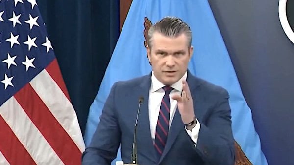 U.S. Secretary of War Pete Hegseth (Video screenshot)