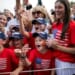 President Donald Trump and First Lady Melania Trump greet guests along the rope line at the Congressional Picnic, Thursday, June 11, 2025, on the South Lawn of the White House. (Official White House photo by Daniel Torok)