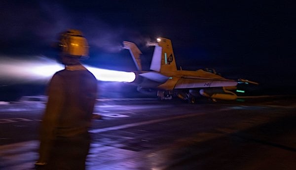 Multiple squadrons of F/A-18s support sustained operations against Iran on Monday, March 2, 2026. (U.S. Central Command photo)