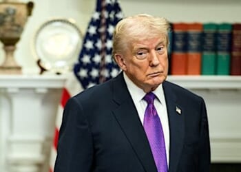 President Donald Trump and EPA Administrator Lee Zeldin make an announcement in the Roosevelt Room on rescinding the 2009 Environmental Protection Agency endangerment finding, Thursday, Feb. 12, 2026. (Official White House photo by Daniel Torok)