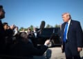 President Donald J. Trump boards Air Force One at Palm Beach International Airport in West Palm Beach, Florida on Monday, March 23, 2026, en route Memphis, Tennessee. (White House photo by Molly Riley)
