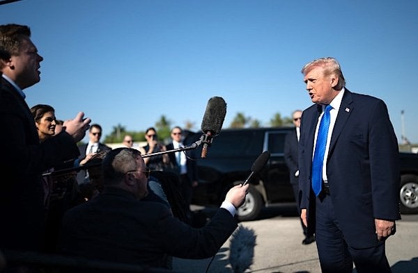 President Donald J. Trump boards Air Force One at Palm Beach International Airport in West Palm Beach, Florida on Monday, March 23, 2026, en route Memphis, Tennessee. (White House photo by Molly Riley)