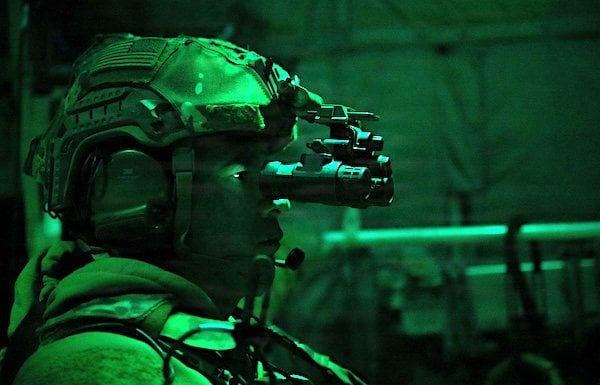 A U.S. Air Force C-130 pilot delivers supplies to warfighters throughout the Middle East during Operation Epic Fury in March 2026. (U.S. Central Command photo)