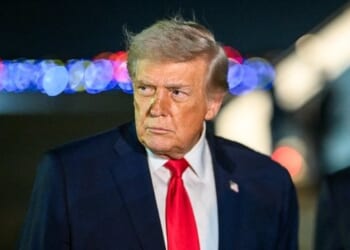 President Donald Trump speaks to press before boarding Air Force One at Miami International Airport in Miami, Florida on Monday, Jan. 19, 2026, en route to Joint Base Andrews, Maryland. (Official White House photo by Daniel Torok)