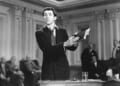 A still from the film, "Mr. Smith Goes to Washington," shows Jimmy Stewart during the famous filibuster scene.