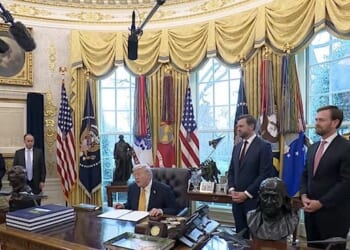 ‘The theft is incredible’: Watch Trump and Vance establish new task force to attack fraud