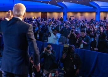 Joe Biden delivers a keynote address at the National Association of Counties Annual Legislative Conference, Tuesday, Feb. 14, 2023, at the Washington Hilton in Washington, D.C. (Official White House photo by Adam Schultz)