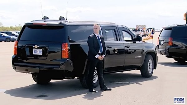 U.S. Secret Service agents protect President Donald Trump at the grand opening of 'Alligator Alcatraz' in Ochopee, Florida, on Tuesday, July 1, 2025 (Video screenshot)