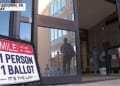 A voting precinct in Doylestown, Pennsylvania, the county seat of Bucks County (Video screenshot)