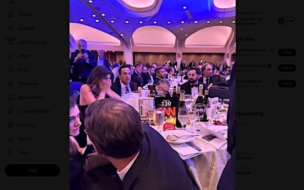 Journalists react to the assassination attempt at the White House Correspondents Dinner in Washington, D.C., on Saturday, April 25, 2026 (X/KariLake)