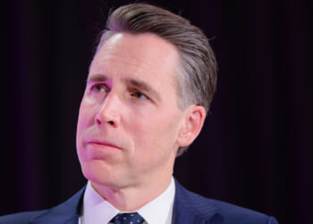 Sen. Josh Hawley (R-MO) speaks at the Punchbowl News Conference at Union Station on March 10, 2026.