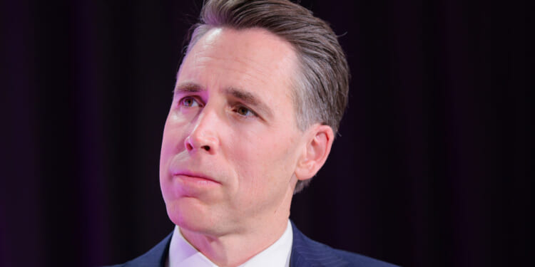 Sen. Josh Hawley (R-MO) speaks at the Punchbowl News Conference at Union Station on March 10, 2026.