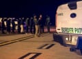 U.S. Customs and Border Protection agents guide illegal aliens to board C-17 Globemaster III aircraft at the Tucson International Airport, Arizona, Thursday, Jan. 23, 2025. (U.S. Dept. of Defense photo by Senior Airman Devlin Bishop)
