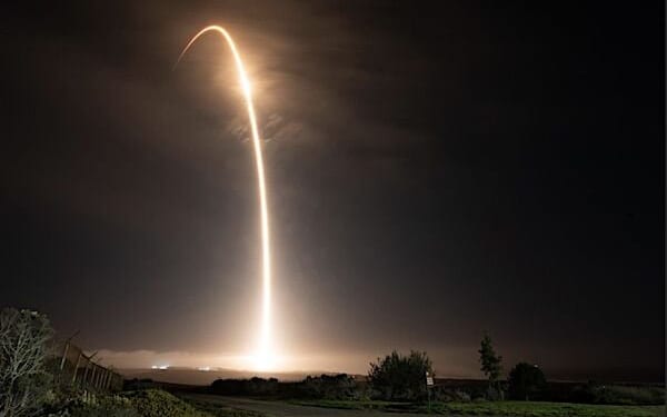 A SpaceX Falcon 9 carrying NASA