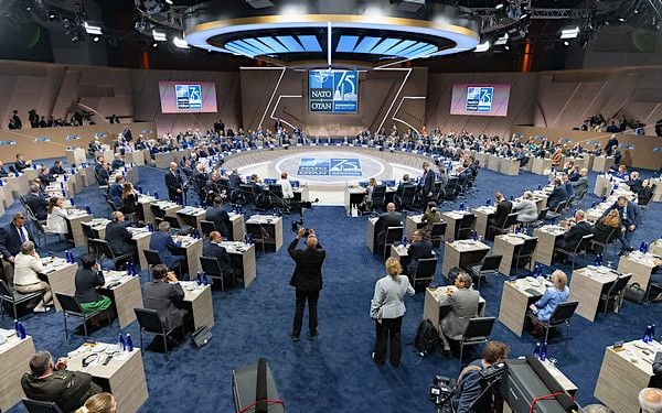 Joe Biden attends Working Session III of the NATO Summit, the NATO-Ukraine Council, Thursday, July 11, 2024, at the Walter E. Washington Convention Center in Washington, D.C. (Official White House photo by Oliver Contreras)