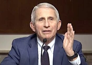 Dr. Anthony Fauci responds to Sen. Rand Paul, R-Ky., at a Senate hearing Jan. 11, 2022 (Video screenshot)