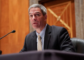 Former Virginia Attorney General Ken Cuccinelli testifies before Congress while serving as deputy secretary of Homeland Security/.