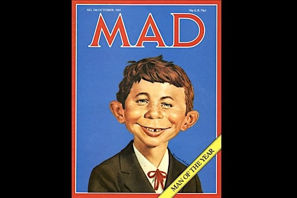 Alfred E. Neuman on the cover of Mad magazine