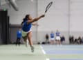U.S. Air Force Academy cadet Alexis Odom participates in College Match Day, a U.S. Tennis Association showcase event, in Orlando, Florida, Saturday, Feb. 17, 2024. (U.S. Air Force photo by Senior Airman Joshua Hastings)