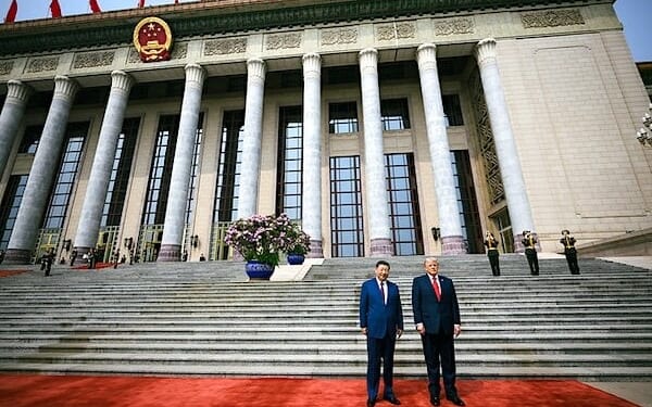 President Donald J. Trump participates in a welcome ceremony with President Xi Jinping of the People's Republic of China, Thursday, May 14, 2026, at the Great Hall of the People in Beijing, China. (Official White House photo by Daniel Torok)