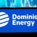 White on blue graphic of Dominion Energy