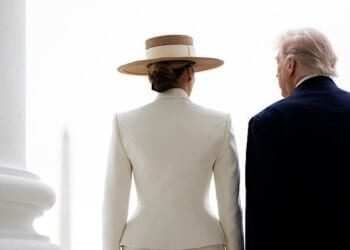 President Donald J. Trump and First Lady Melania Trump greet King Charles III and Queen Camilla of the United Kingdom at the South Portico during a State Arrival ceremony, Tuesday, April 28, 2026. (Official White House photo by Andrea Hanks)
