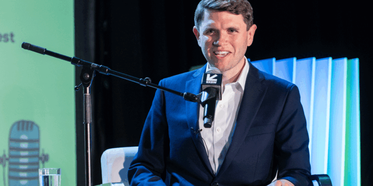 James Talarico at Raging Moderates Live with James Talarico during the SXSW Conference & Festivals held at the Hilton Austin Downtown on March 15, 2026 in Austin, Texas. (Tico Mendoza/SXSW Conference & Festivals/Getty Images)