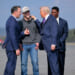 President Donald Trump greeting Burt Jones at Russell Regional Airport on February 19, 2026 in Rome, Georgia.