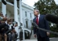 President Donald J. Trump speaks to reporters before boardsing Marine One on the South Lawn of the White House, Friday, May 8, 2026, en route Trump National Golf Club Washington D.C. in Sterling, Virginia. (Official White House photo by Patrick B. Ruddy)