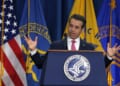 Former FDA Commissioner Marty Makary speaking at a podium