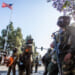 U.S. Border Patrol and protesters clash after a raid was conducted by Immigration and Customs Enforcement June 7, 2025.