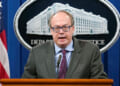 Jeff Clark, Assistant Attorney General for the Environment and Natural Resources Division, speaks during a news conference at the Justice Department in Washington, September 14, 2020. - Automakers Daimler AG and subsidiary Mercedes-Benz USA have agreed to pay $1.5 billion to the US government and California state regulators to resolve emissions cheating allegations. (Photo by Susan Walsh / POOL / AFP) (Photo by SUSAN WALSH/POOL/AFP via Getty Images)