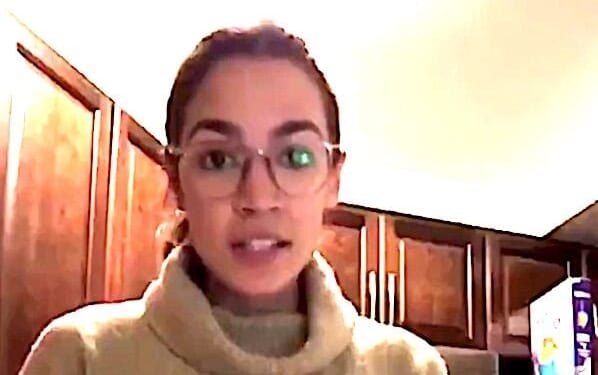 U.S. Rep. Alexandria Ocasio-Cortez, D-N.Y., posted an Instagram video from her kitchen