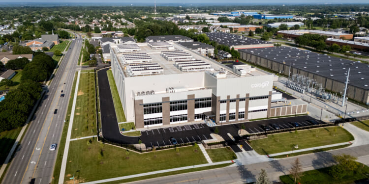 A view of COL4 AI data center in Columbus, Ohio.