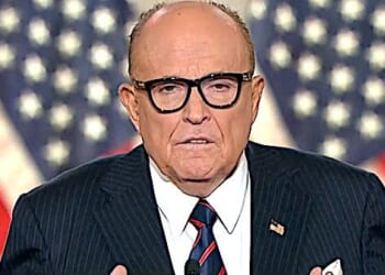 Rudy Giuliani speaks at the Republican National Convention on Thursday, Aug. 27, 2020 (RNC video screenshot)