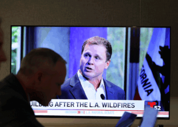 Spencer Pratt on a television.