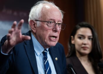 Sen. Bernie Sanders, I-Vt., and Rep. Alexandria Ocasio-Cortez, D-N.Y.
