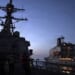The USS Thomas Hudner conducts a replenishment with the USNS Kanawha in the U.S. Central Command area of responsibility, April 26, 2026. (U.S. Navy photo)