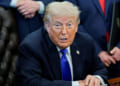 President Donald Trump takes questions from the media after signing an executive order in the Oval Office at the White House in Washington, D.C., U.S., April 30, 2026. REUTERS/Jonathan Ernst