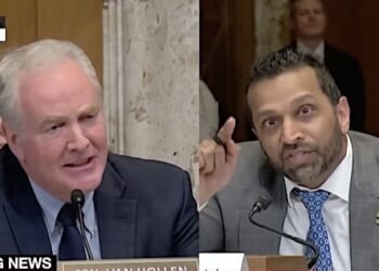U.S. Sen. Chris Van Hollen, D-Md., gets into a heated clash with FBI Director Kash Patel on Tuesday, May 12, 2026