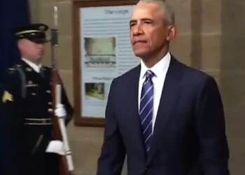 Obama booed as he enters Capitol Rotunda (video screenshot)