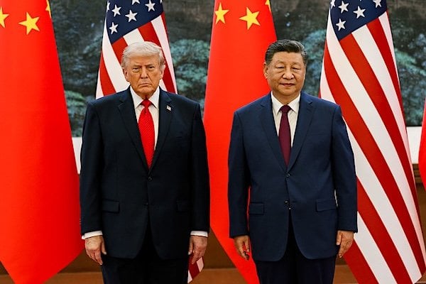 President Donald J. Trump participates in a welcome ceremony with President Xi Jinping of the People's Republic of China, Thursday, May 14, 2026, at the Great Hall of the People in Beijing, China. (Official White House photo by Daniel Torok)