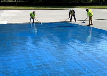 Workers help renovate the Lincoln Memorial Reflecting Pool in Washington, D.C., in May 2026 (Courtesy President Donald Trump)