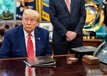 President Donald Trump is joined by Secretary of Commerce Howard Lutnick, Vice President JD Vance, British Ambassador Peter Mandelson, U.S. Trade Representative Jamieson Greer, and Secretary of Agriculture Brooke Rollins, while announcing a trade agreement with the U.K., Thursday, May 8, 2025, in the Oval Office. (Official White House photo by Molly Riley)