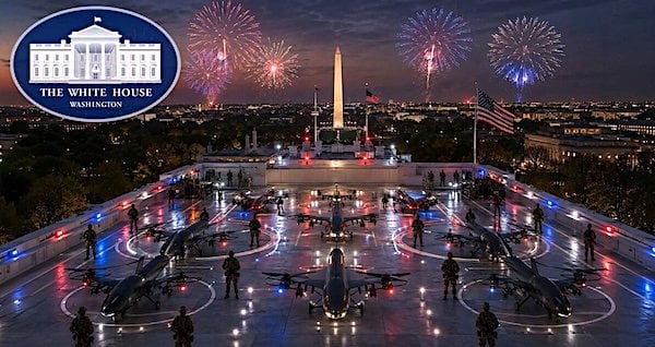 The planned DronePort atop the White House ballroom (Courtesy President Donald J. Trrump)