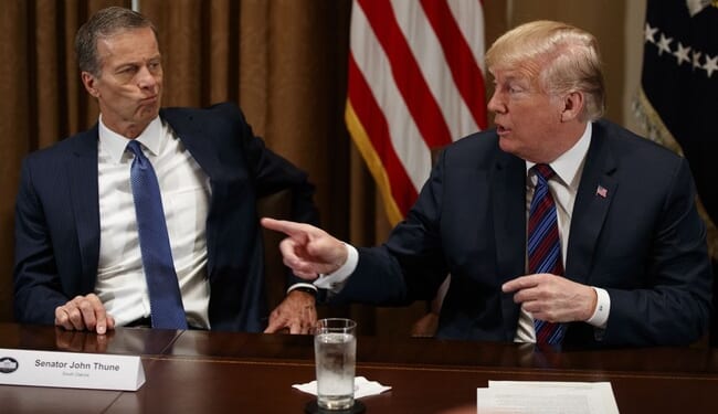 Trump Puts Thune on the Ropes Over 'Nasty' Parliamentarian As SAVE America Act Showdown Explodes – RedState